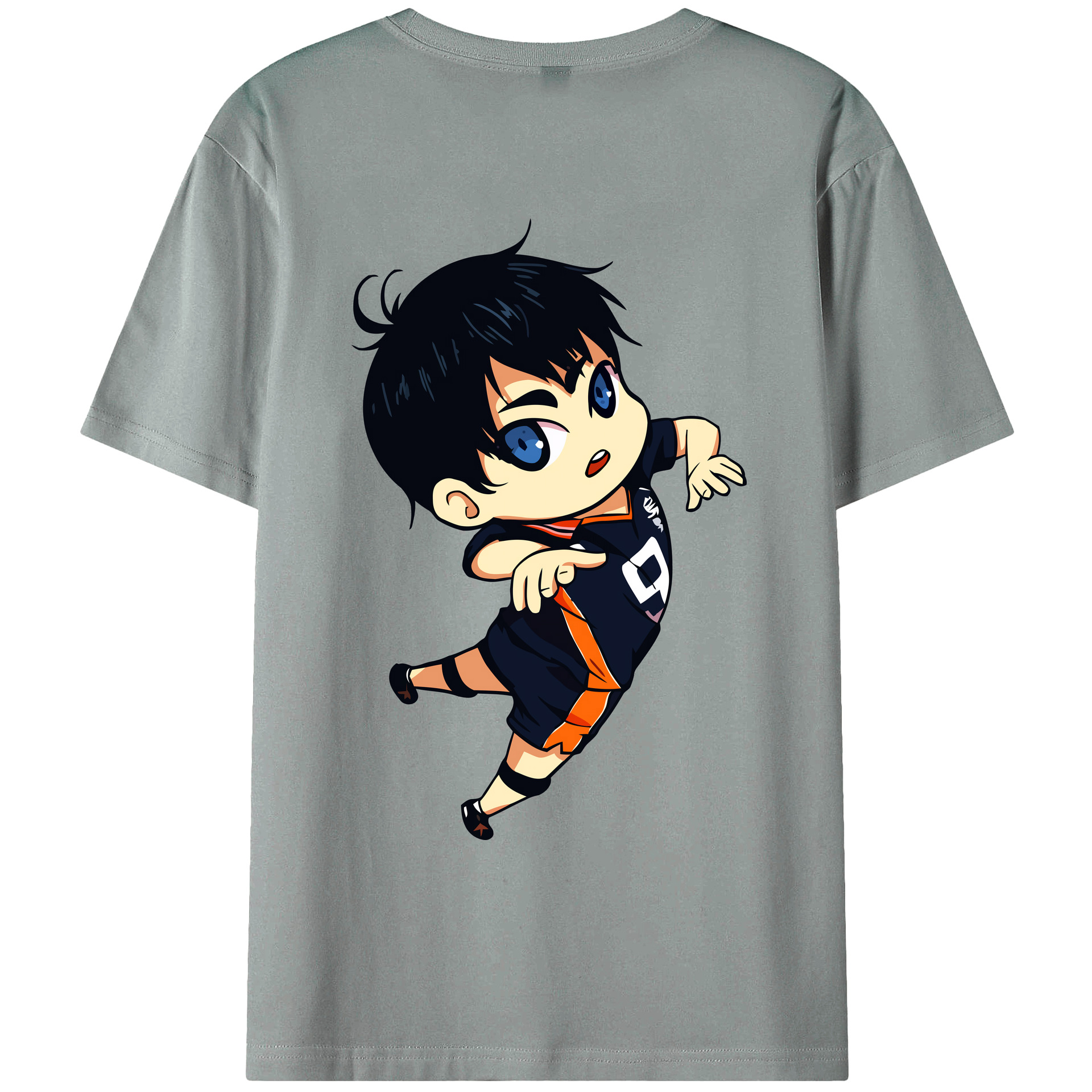 （画像用） ハイキュー!! Haikyu!! 綿100％ メンズ半袖Tシャツ（バックプリント） 通気性